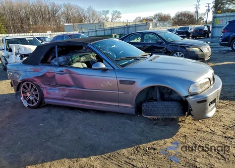 2004 BMW M3 z USA, uszkodzony, nr VIN WBSBR93454PK05143